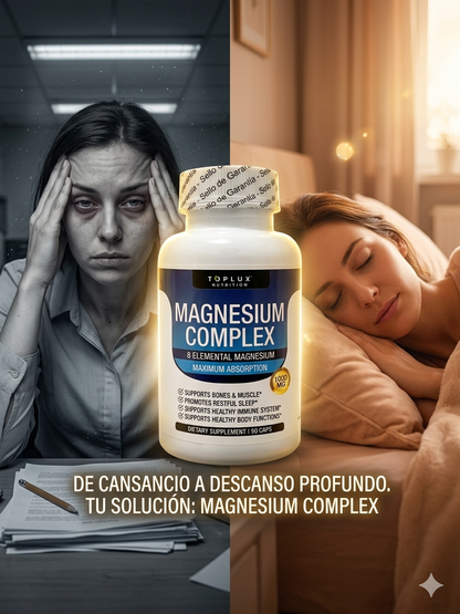 Duerme Profundo Desde la Primera Noche y Despídete del Estrés con Magnesium Complex